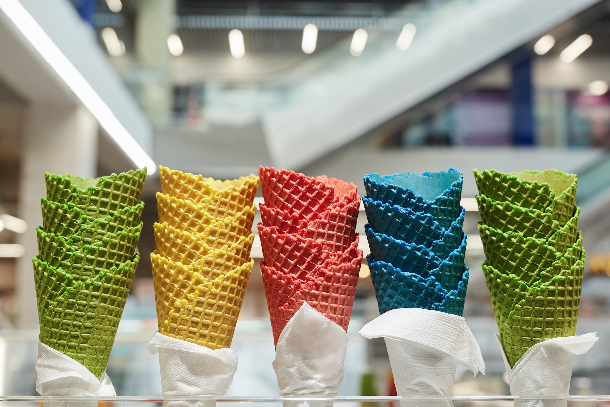 Ice Cream Cones in Mall