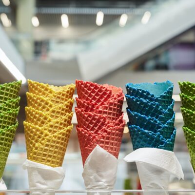 Ice Cream Cones in Mall