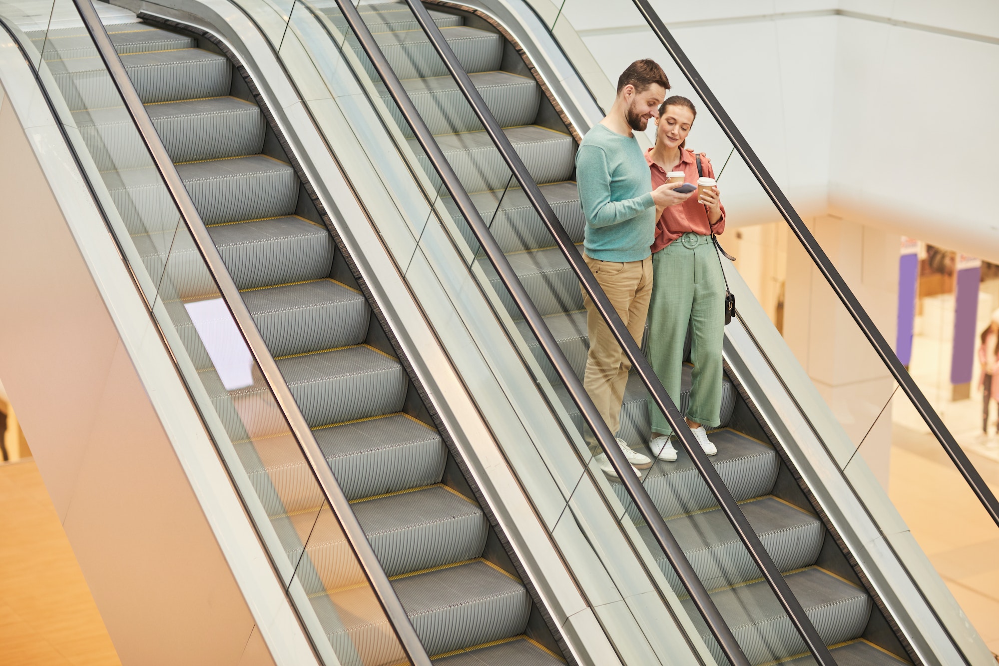 Young couple in the mall
